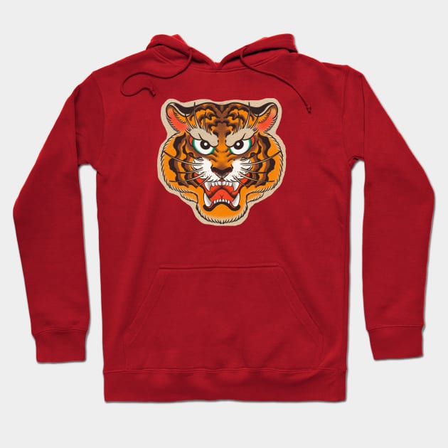 tigre enojado Hoodie by Vekonn